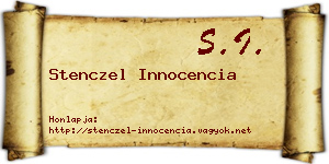 Stenczel Innocencia névjegykártya